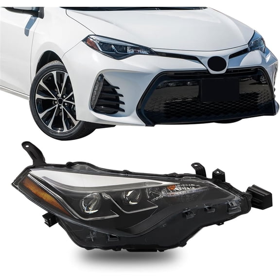 Genrics Passenger Side Headlight Assembly Replacement for Corolla SE 2017 2018 2019 Right Side Headlamp Assembly Replacement for 8111002M90