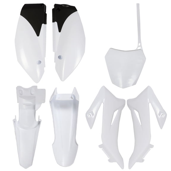Genrics Plastic Mudguard Kit White Body Fairing Cover Replacement for Yamaha TTR110E TTR 110 2008-2015 Trail Bike