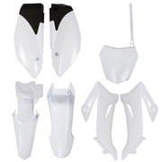 Genrics Plastic Mudguard Kit White Body Fairing Cover Replacement for Yamaha TTR110E TTR 110 2008-2015 Trail Bike