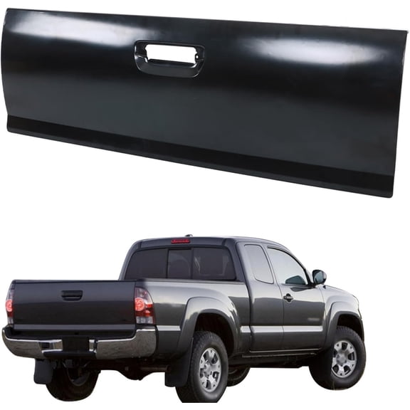 Genrics Primed Steel Rear Trunk Bed Tailgate Tail Gate Shell Black Replacement for Toyota Tacoma Pickup 2005-2015 TO1910100 6570104013