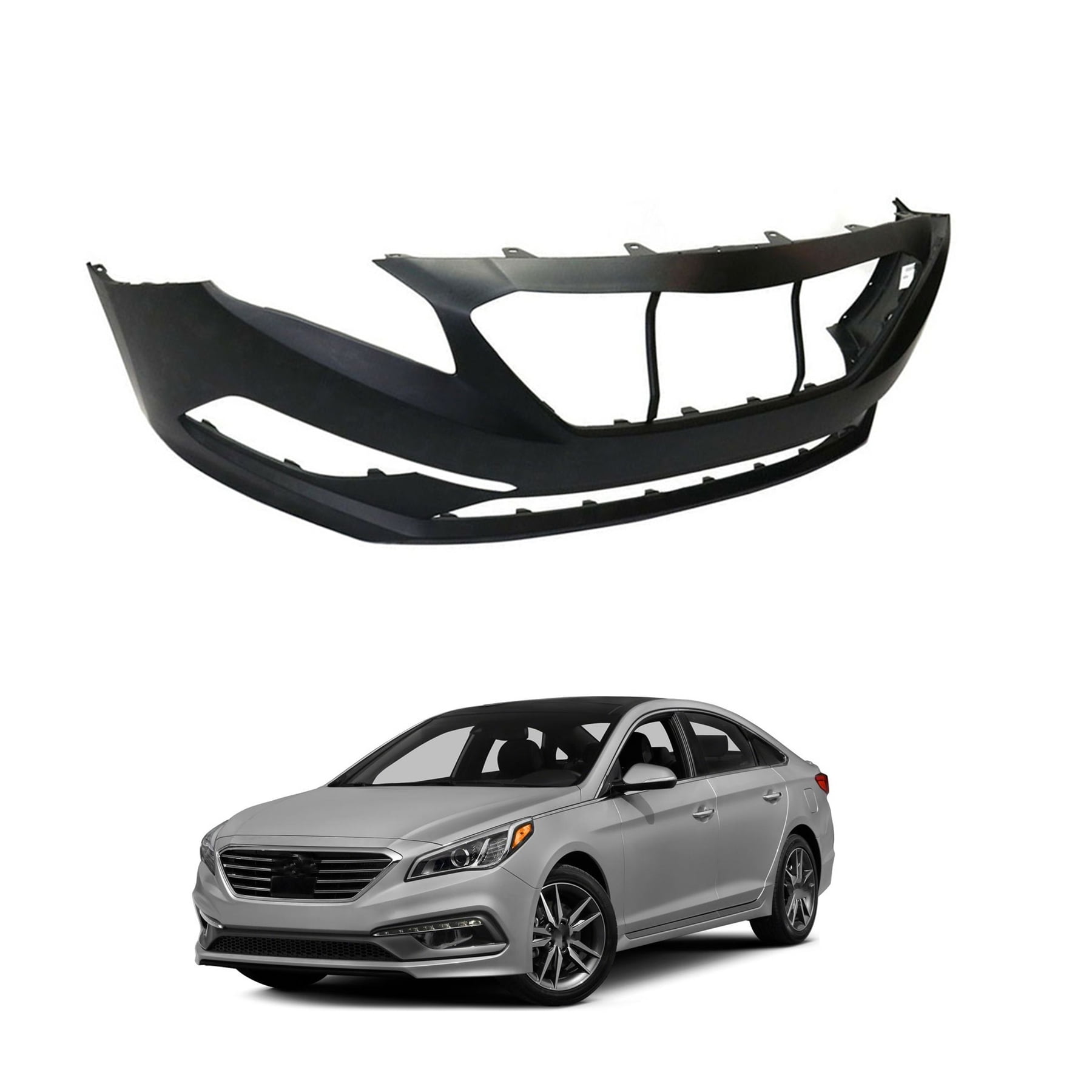 Genrics Primered Front Bumper Cover for 2015-2017 Hyundai Sonata SE ...