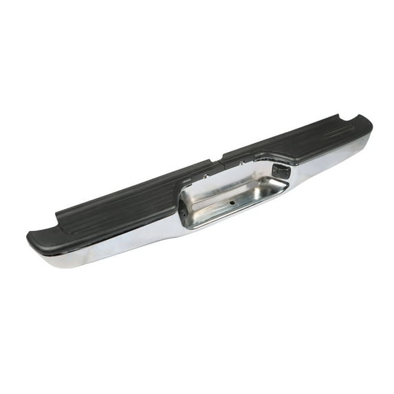 Genrics Rear Step Bumper Chrome Black with Pads Replacement for Toyota Tacoma 1995-2004