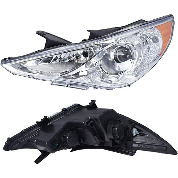 Genrics Replacement Fit For 2011-2014 Hyundai Sonata LH+RH Clear Lens Halogen Headlights