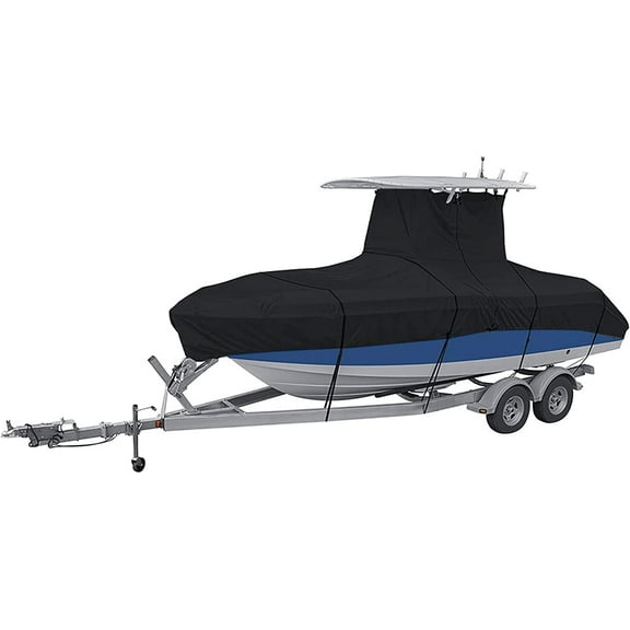 Genrics T-Top Roof Boat Cover Heavy Duty Waterproof UV Resistant 16-18.5L x 98W Black