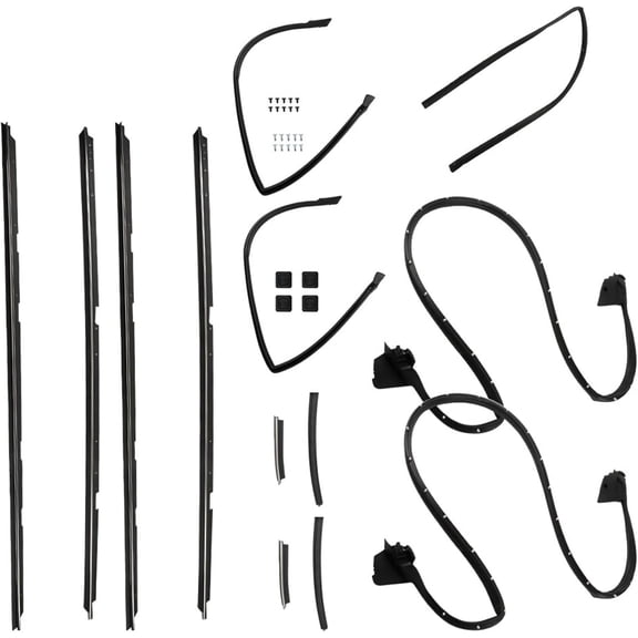 Genrics Tailgate Weatherstripping Seal Kit 17 pc Replacement for 1978-1987 Caballero El Camino 2-Door