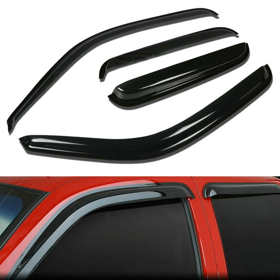 Genrics Window Visors Sun Rain Guards - Window Deflectors for Car 4-Pack Vent Shade Deflector Replacement for Silverado Sierra 1500 2500 2500HD 3500 1999-2006