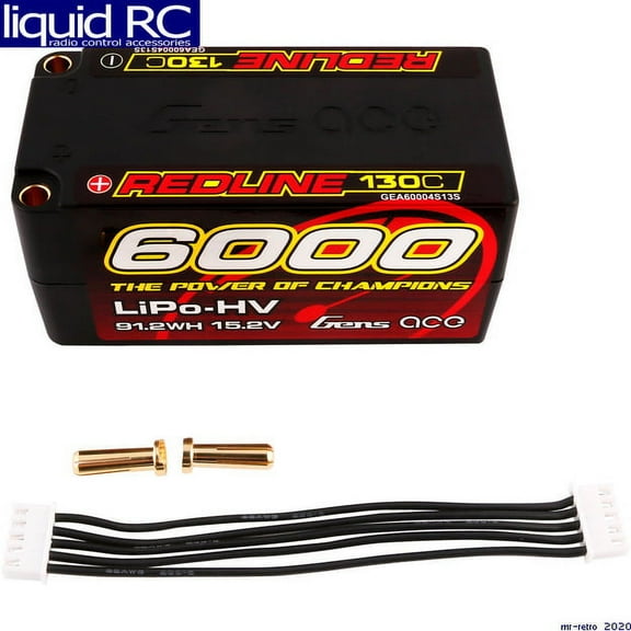 Gens ace Redline 4S1P HV 15.2V 6000mAh Shorty Battery GEA60004S13S Car Batteries & Accessories