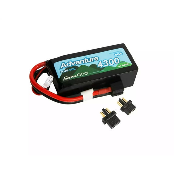 Gens Ace Adventure 3S 4300mAh 60C 11.4V LiHV Battery w/Deans XT60 Plugs