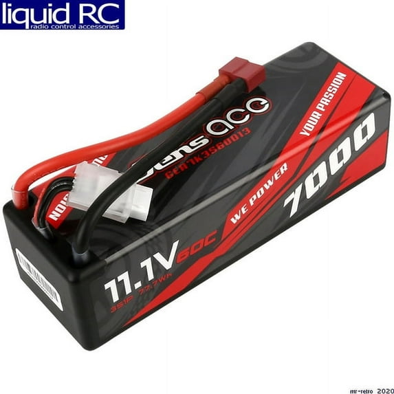 Gens ace 11.1V 7000mAh 3S 60C LiPo Deans GEA7K3S60D13 Car Batteries & Accessories