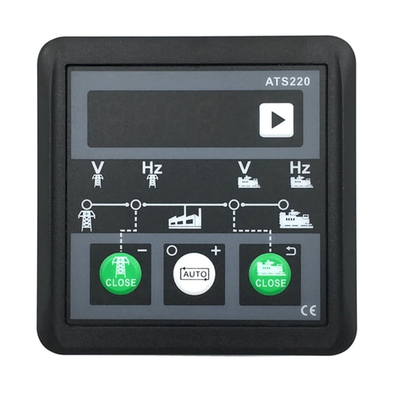 Genset ATS Controller 8-36V ATS220 Genset ATS Switches Controller Auto Manual LED Display Generator Control Module