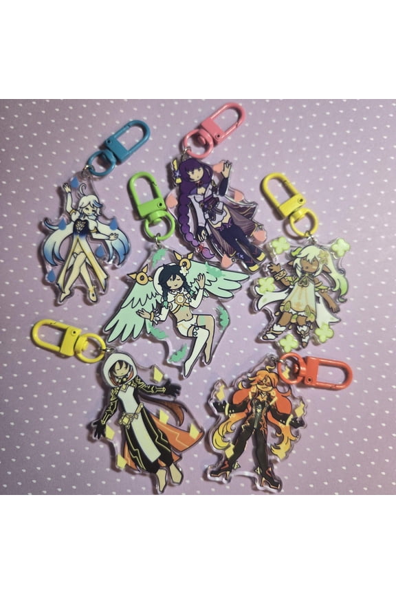 Genshin Archons Charm Keychain (1 keychain)