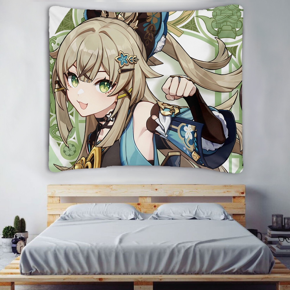 Genshin Impact Anime Tapestry Wall Hanging Genshin Anime Game