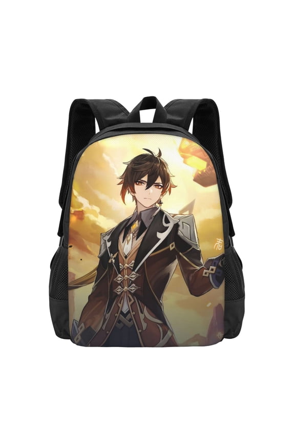 Genshin Impact Backpack Casual College Bookbags Laptop Travel Backpacks Work Large Capacity Adult Bags