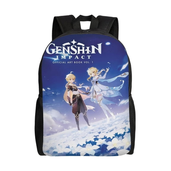 Genshin Impact Backpack Lightweight Daypack Large Capacity Travel Work School Back Pack Novelty Computer Bag Laptop Bag