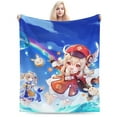 thumbnail image 1 of Genshin Impact Bed Blanket Air Conditioner Quilt Ultra Soft Flannel Blanket All Season Fuzzy Blanket Reversible Fluffy Plush Blanket 40"X30", 1 of 8