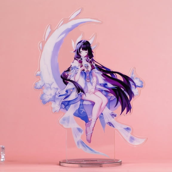 Genshin Impact Columbina Acrylic Standee - Moonlit Fatui Harbinger Desktop Decor for Gamers & Collectors (1 standee_15cm)