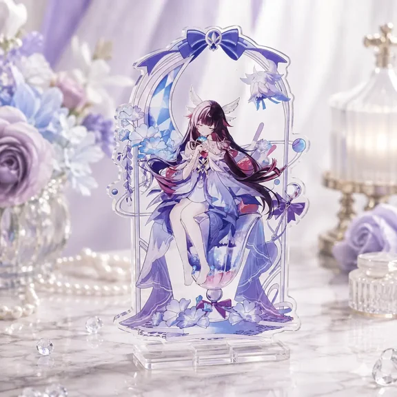 Genshin Impact Columbina Acrylic Standee V2, Display Figurine Desk Decor Gift