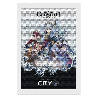 DIY 5D Anime Genshin Impact Diamond Painting Kits , Diamond Art Diamond  Dots Paint with Diamonds Paint by Numbers Crystal Gem Art Embroidery Cross