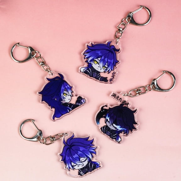 Genshin Impact Flins Acrylic keychain 1 pack - Chibi Gamer Keyring, random 1 pack