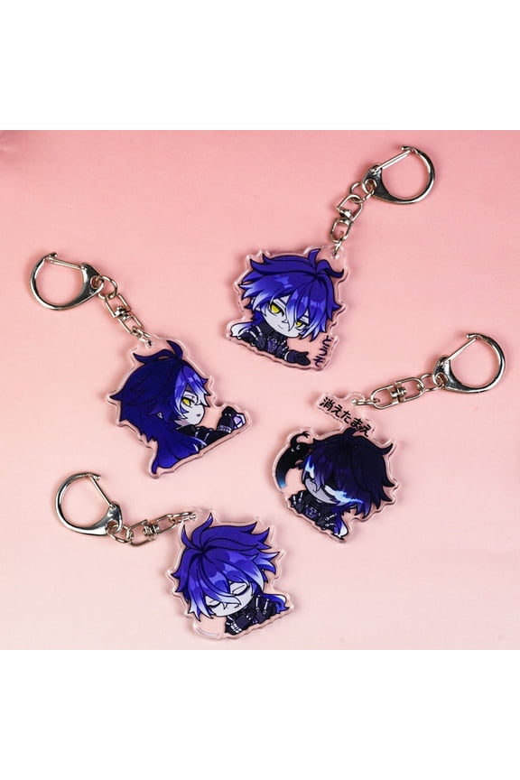 Genshin Impact Flins Acrylic keychain 1 pack - Chibi Gamer Keyring, random 1 pack