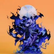 Genshin Impact Flins Multi-Layer Acrylic Standee 15cm 6in - Moonlit Hydro Scene Fandom Decor, Acrylic Figure Desktop Decoration