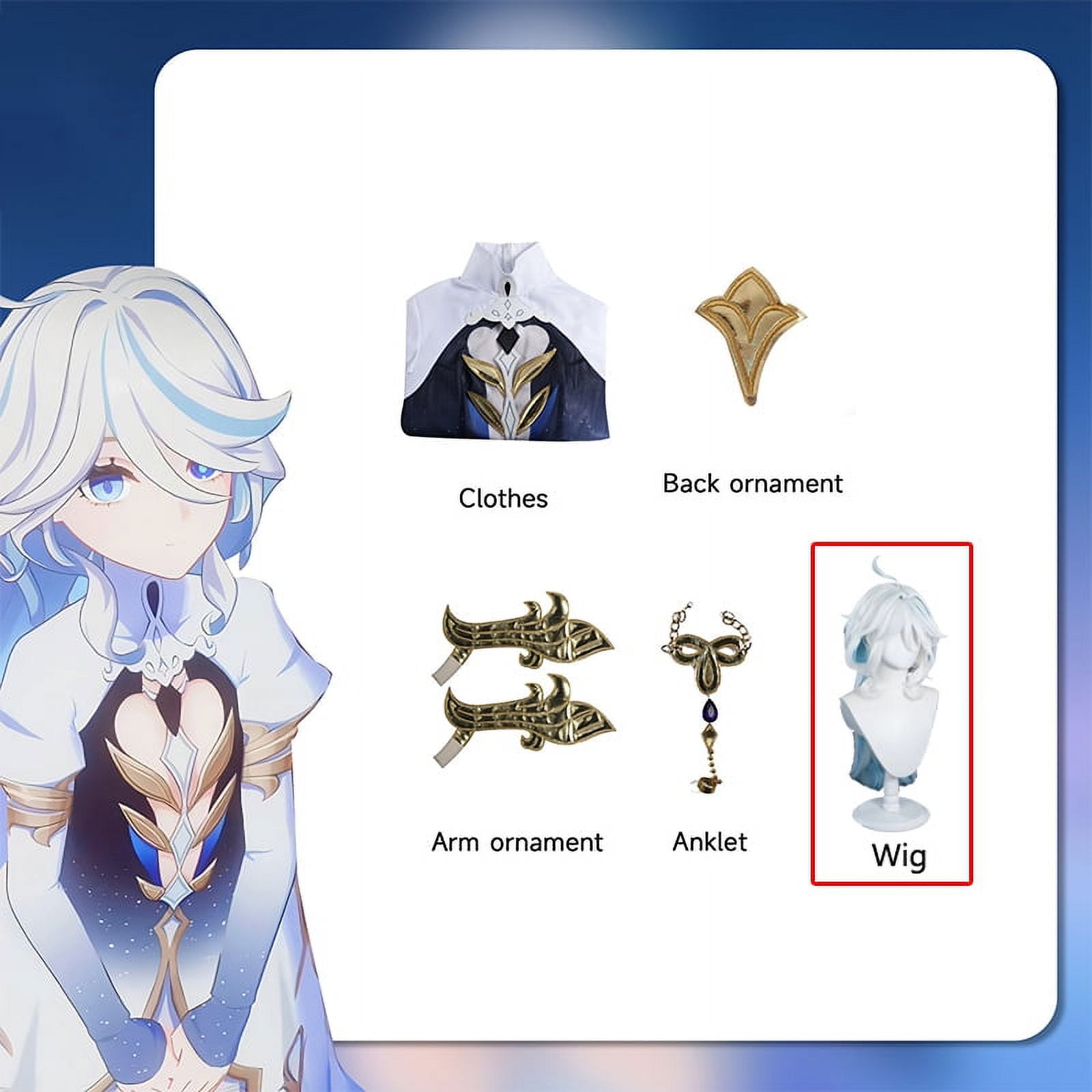 Genshin Impact Furina Focalors Cosplay Costume Daily Clothes Carnival