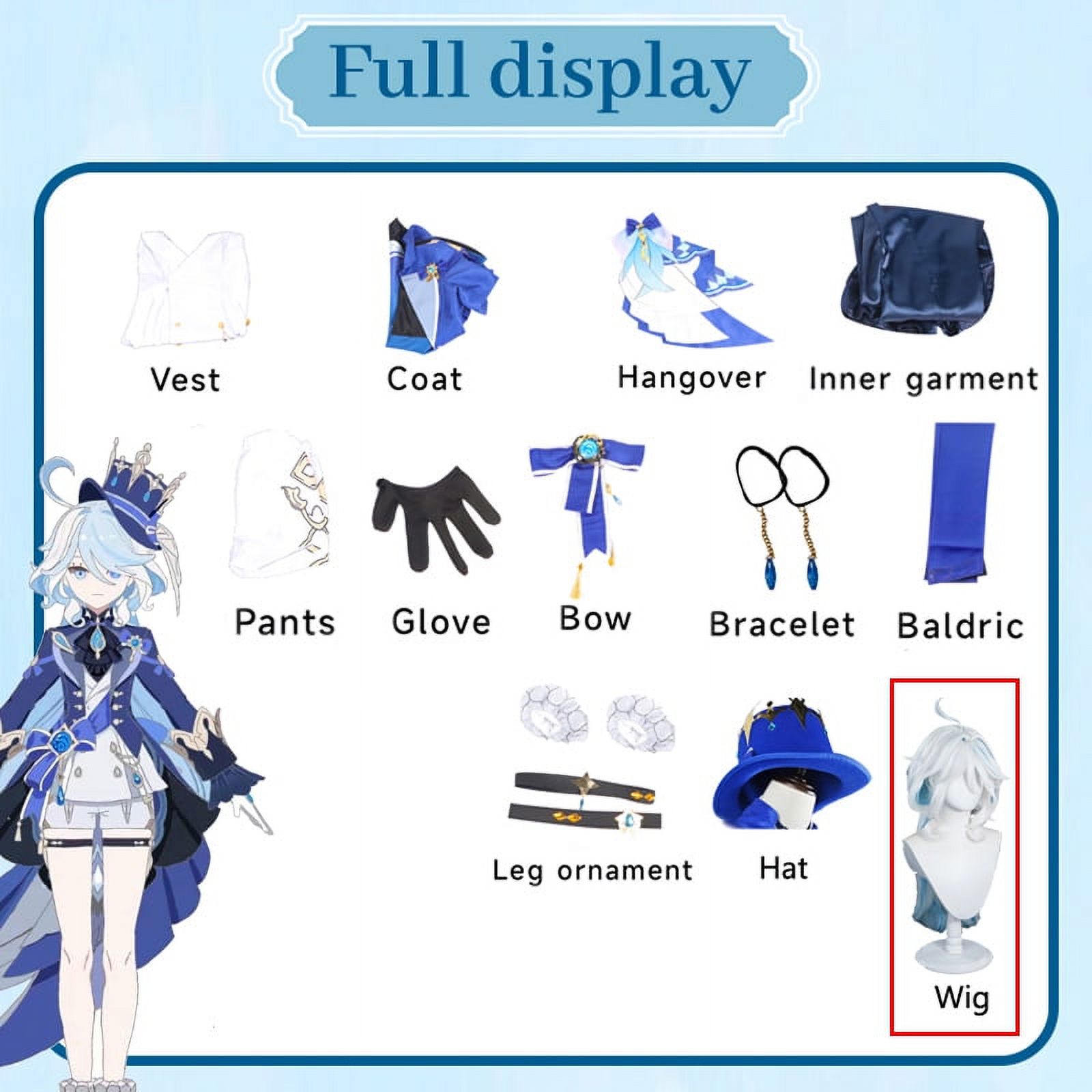 Genshin Impact Furina Focalors Cosplay Costume Daily Clothes Carnival