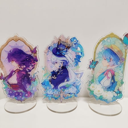 Genshin Impact Furina Raiden Shogun Kamisato Ayaka Acrylic Standee Figure Collectible Desk Decor Gift