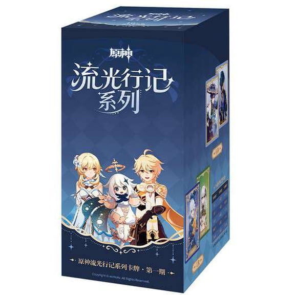 Genshin Impact Glowing Travelogue Trading Card Box [18 Packs]