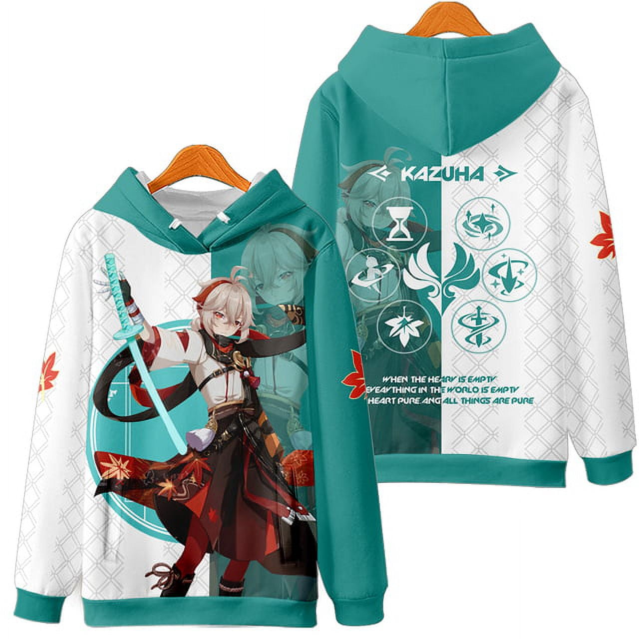 Genshin Impact Hoodie Kaedehara Kazuha Cosplay Sweatshirt Women