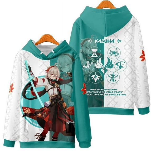 Genshin Impact Hoodie Kaedehara Kazuha Cosplay Sweatshirt Women Clothing Raiden Shogun Pullovers Hoodies