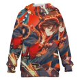 thumbnail image 1 of Genshin Impact Kids Hoodie Raglan Sleeve Hooded Snap Sweatshirt Casual Wear Soft Breathable Outerwear Winter Clothes 6-7Y, 1 of 3
