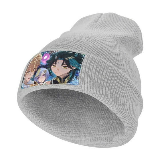 Genshin Impact Knitted Cap for Men Women Soft Beanie Hat Casual Thermal Watch Cap Winter Warm Beanies