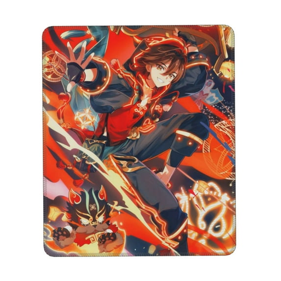 Genshin Impact Mouse Pad 10 X 12 Inch Non-Slip Keyboard Mat Rubber Base Computer Mousepad Gaming Mouse Mat For Laptop, Office & Home