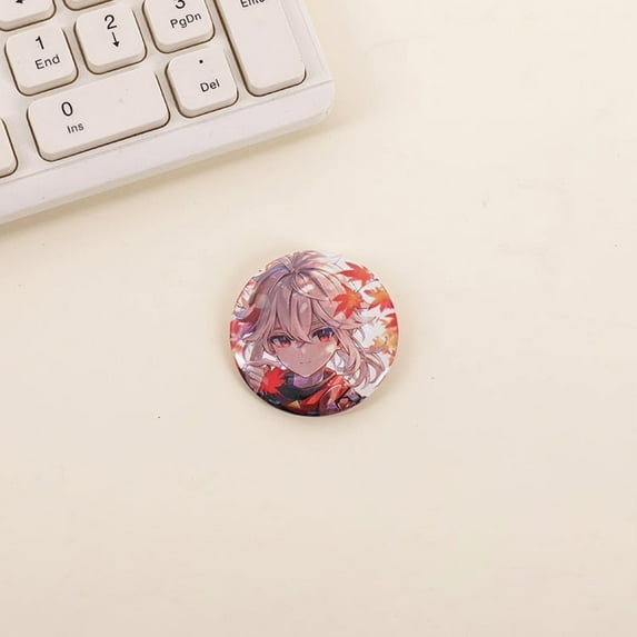 Genshin Impact Peripheral Games Tinplate Badge Badge Bar Engraved Sunny Drill Walnut Kerry Manye Cute Brooch Pendant