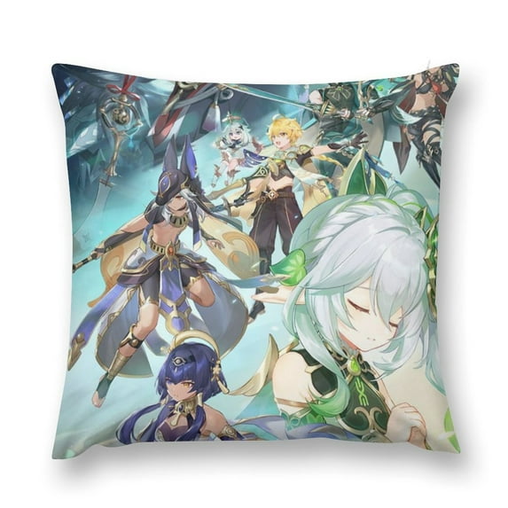 Genshin Impact Pillow Case Soft Pillow Cover Pillowcase Decorative Cushion Cover Home Decor 20 "x20 "