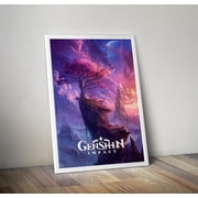 Genshin Impact Poster, Gaming Wall Art, Unframed Paper Poster 8x10in