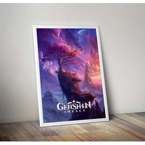Genshin Impact Poster, Gaming Wall Art, Unframed Paper Poster 8x10in