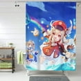 Genshin Impact Shower Curtain Waterproof Fabric Cloth Shower Curtains