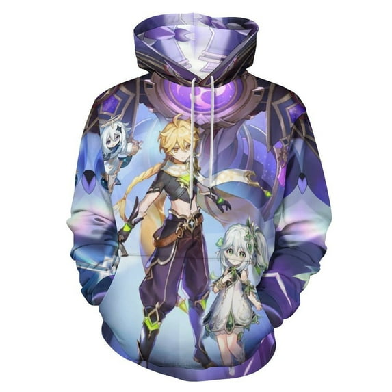 Genshin Impact Unisex Sweatshirts Loose Pullover Sweater Hooded Hoodie 3D Printing Jacket Winter Fall Clothes 5XL