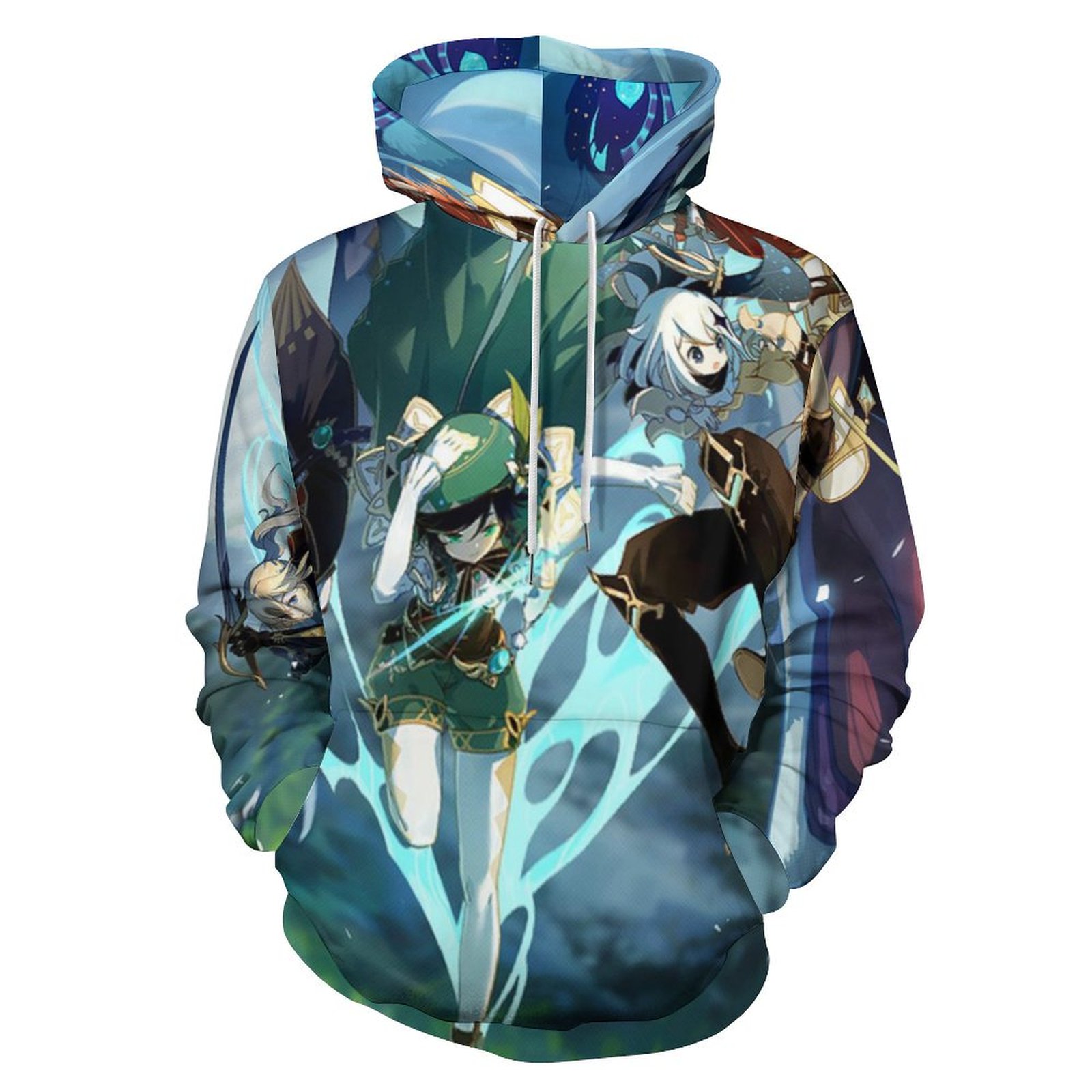 Sweatshirt Genshin Impact 100% Coton - Designs Personnages Officiels, Capuche Confortable