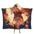 thumbnail image 1 of Genshin Impact Wearable Blanket Cloak Arctic Velvet Hooded Blanket Soft Fuzzy Hoodie Blanket Cape for Adults Kids 40"x50", 1 of 8