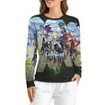 thumbnail image 1 of Genshin Impact Women's Pajama Top 3D Digital Print Sleepwear Trendy Crewneck Pullovers Long Sleeve Shirts 4XL, 1 of 8