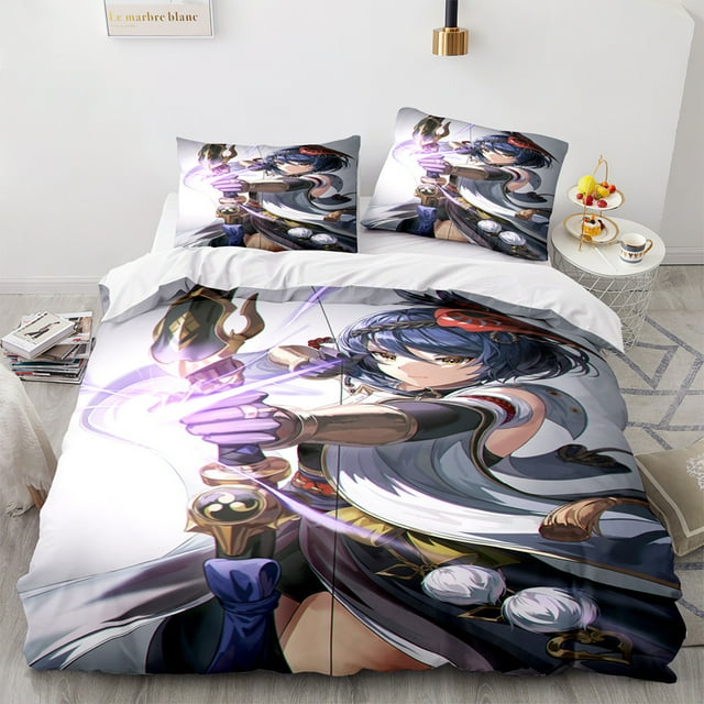 Genshin Impact Yuanshen Crossborder Threepiece Animation Series Quilt