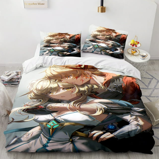 Genshin Impact Yuanshen Crossborder Threepiece Animation Series Quilt