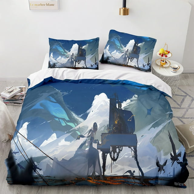 Genshin Impact Yuanshen Crossborder Threepiece Animation Series Quilt