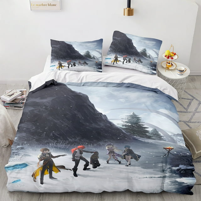 Genshin Impact Yuanshen Crossborder Threepiece Animation Series Quilt