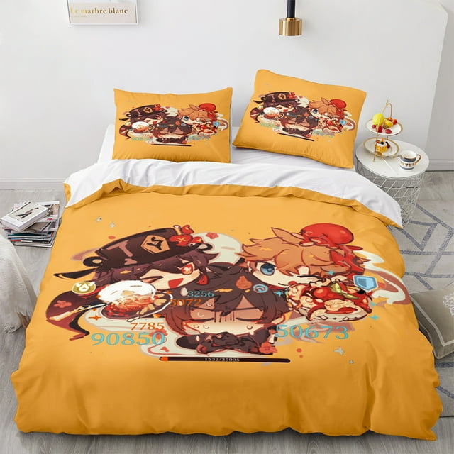 Genshin Impact Yuanshen Crossborder Threepiece Animation Series Quilt