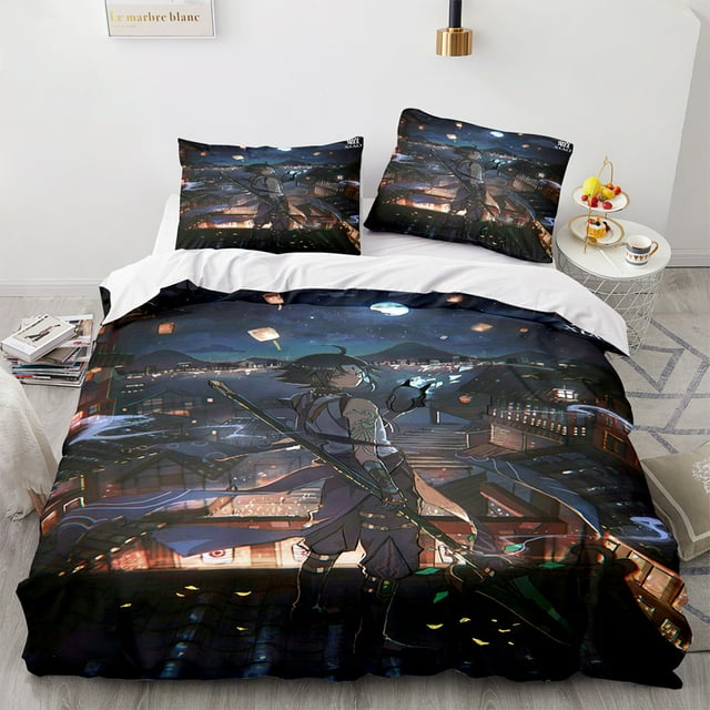 Genshin Impact Yuanshen Crossborder Threepiece Animation Series Quilt