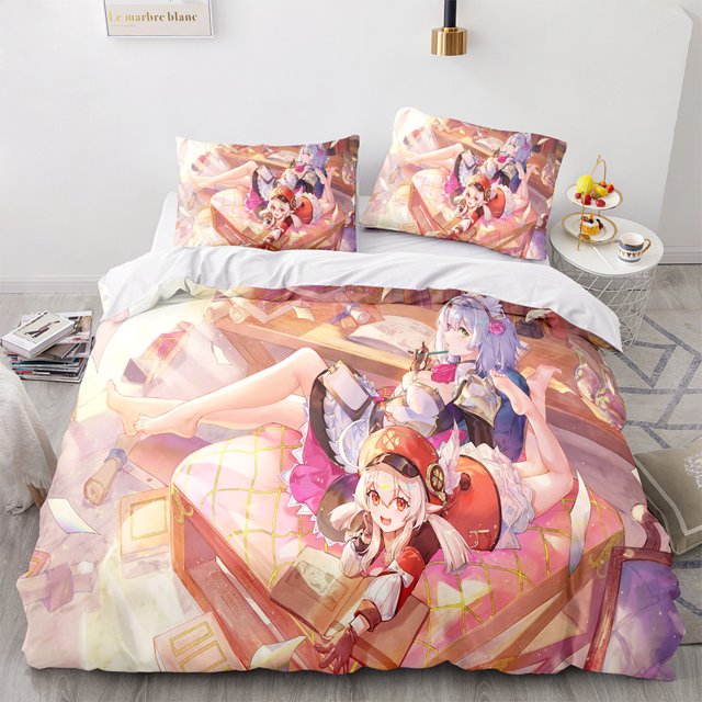 Genshin Impact Yuanshen Crossborder Threepiece Animation Series Quilt